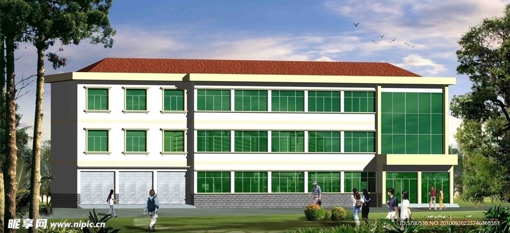 办公楼建筑效果图