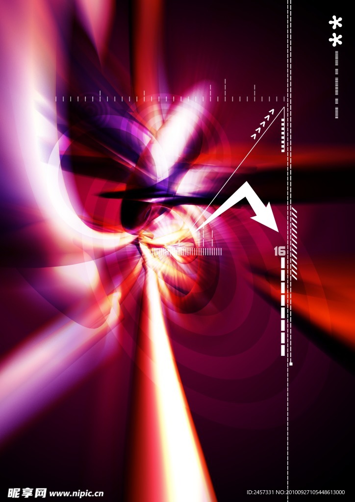 动感紫色商务科技背景 光线 箭头