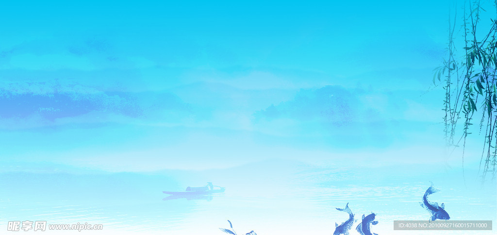 湖面背景