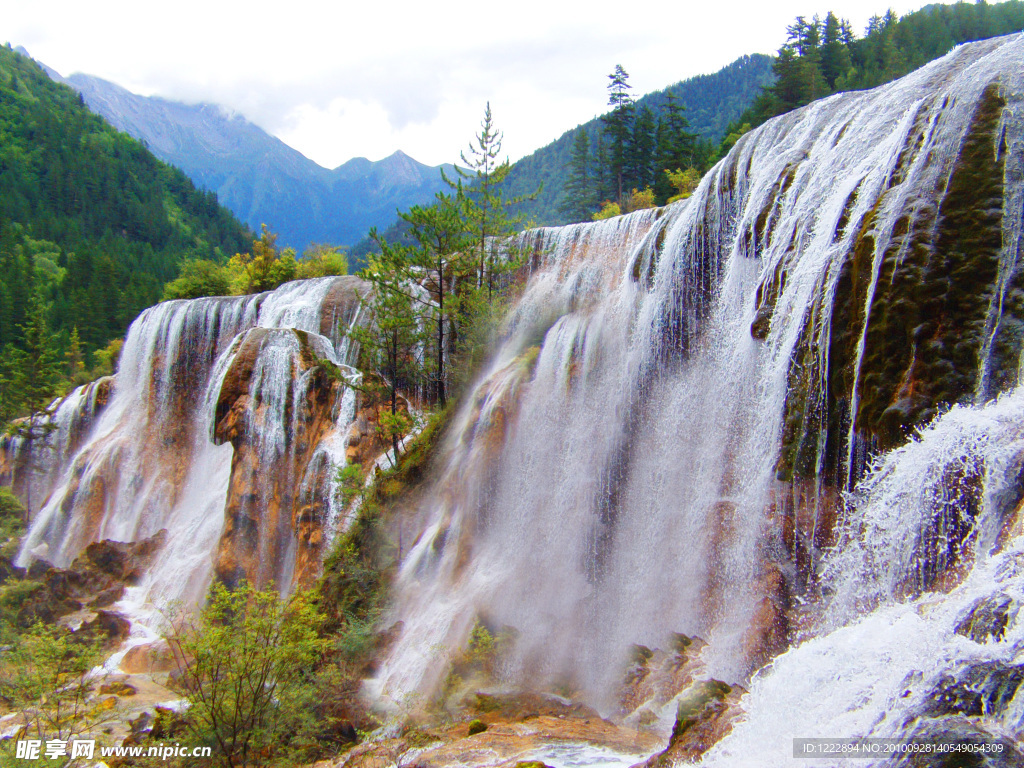 瀑布 山水 风景