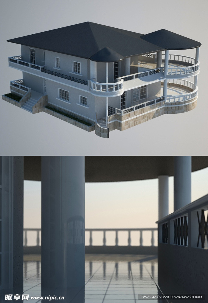 3D精美别墅建筑模型