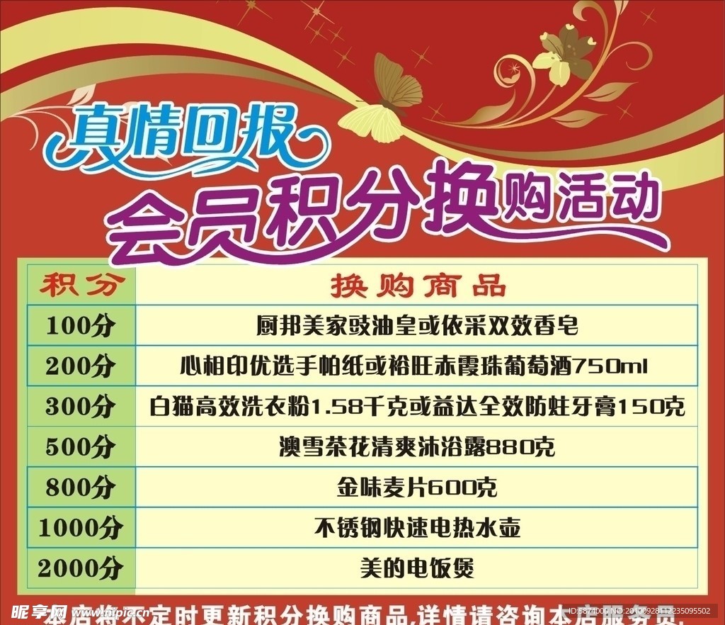 会员积分换购活动