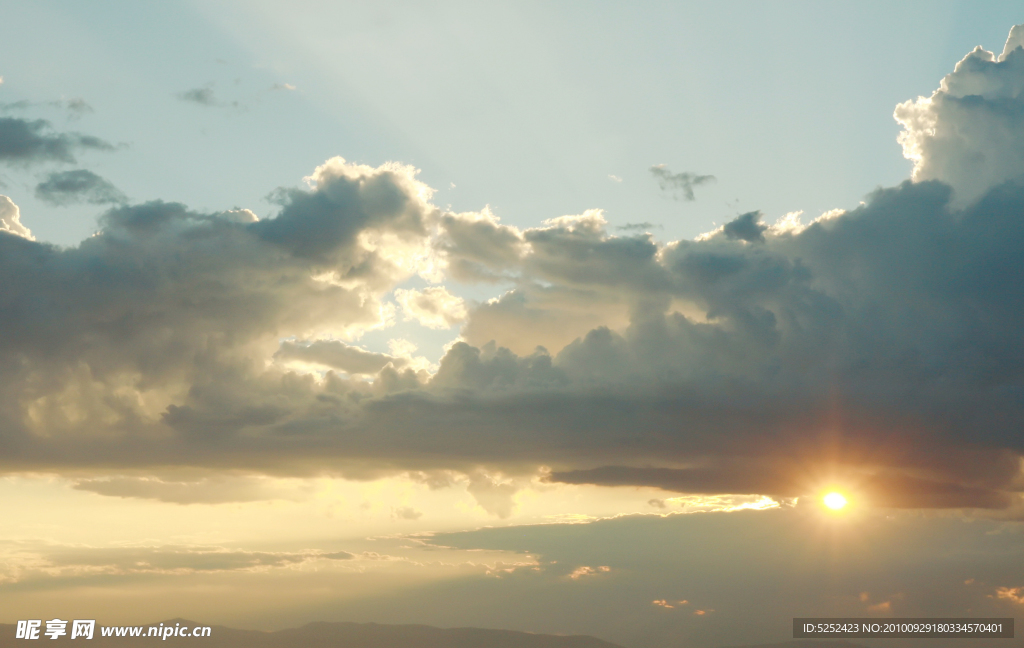 夕阳天空景色