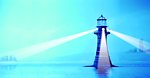 海 灯光 灯塔 海报
