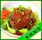四川饭店名菜 乡村肘子广告模板