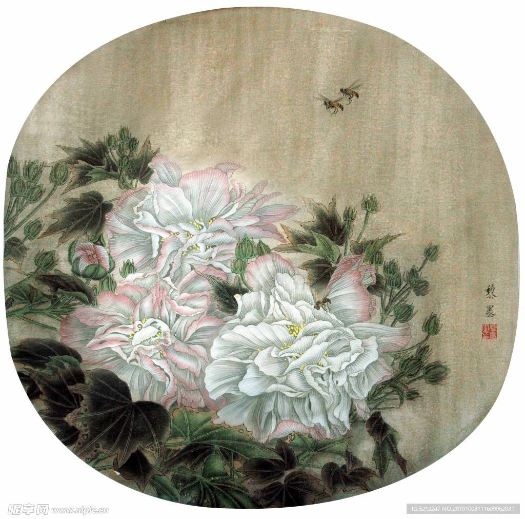 黎墨工笔画 书画
