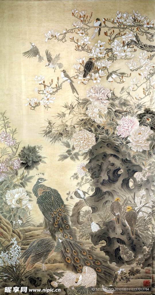 黎墨工笔画 书画
