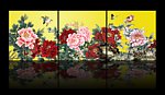 富贵牡丹水墨花鸟国画无框画