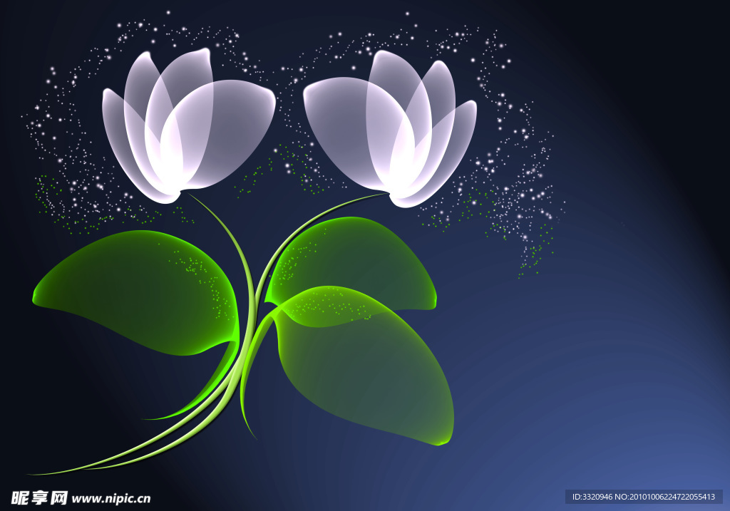 梦幻花朵花纹图片