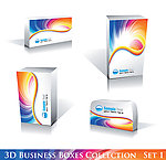 3d商务软件包装盒