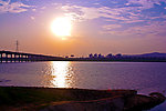夕阳 湘江 水