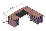 CAD立体班台设计模块