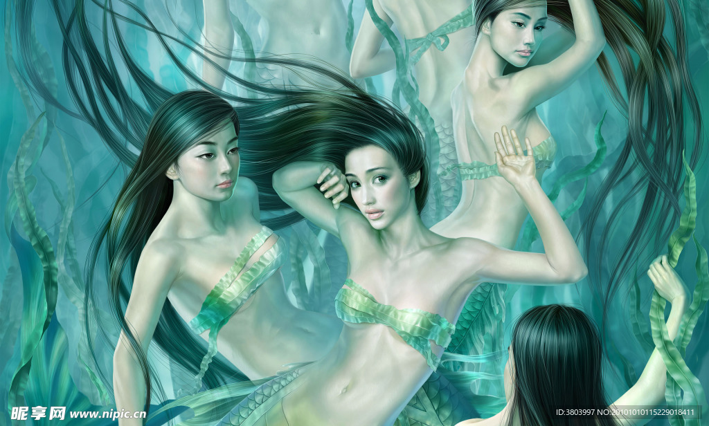插画美女