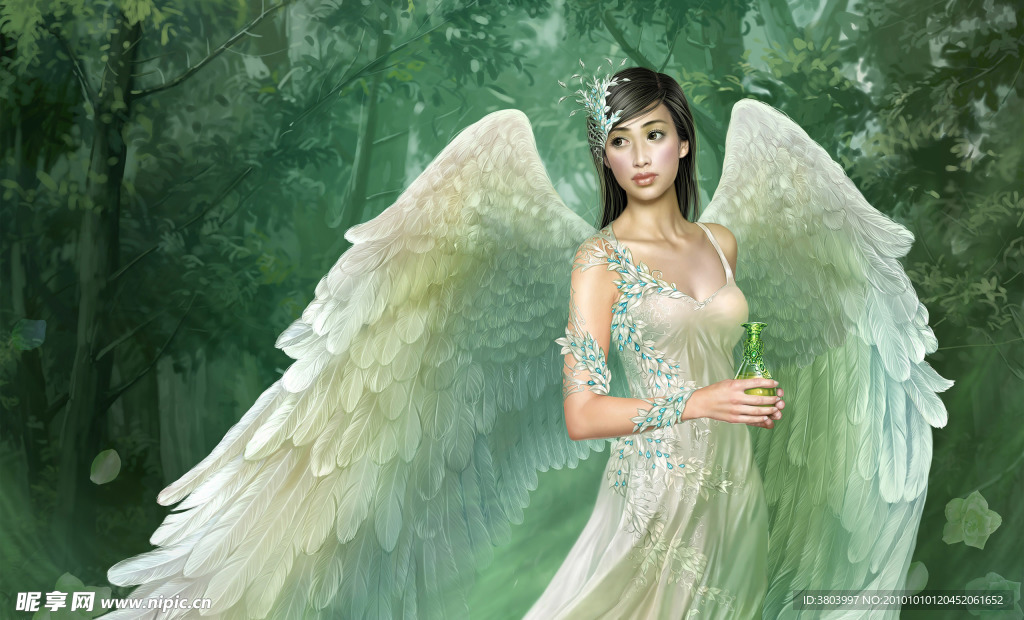 插画美女 神话 神话风格