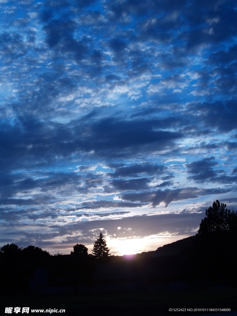 夕阳天空景色