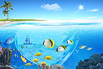 海底世界 浪漫背景 自然清新 海洋