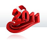 2011 红色圣诞字体设计