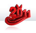 2011 红色新年兔兔字体设计