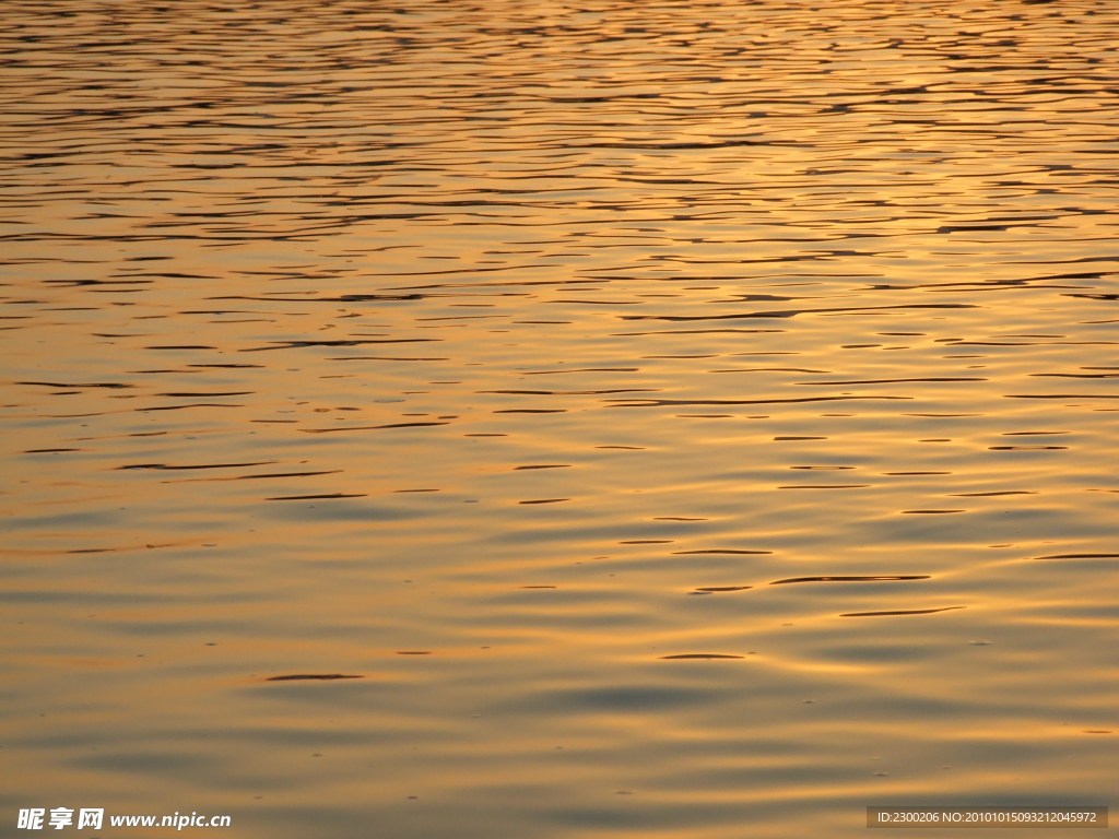 水波荡漾之夕阳波光