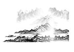 水墨山水画笔刷