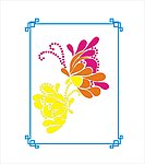 蝴蝶花边框