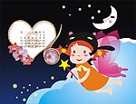 儿童天使矢量图