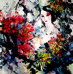 花与女人