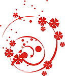 纯色花纹_圆