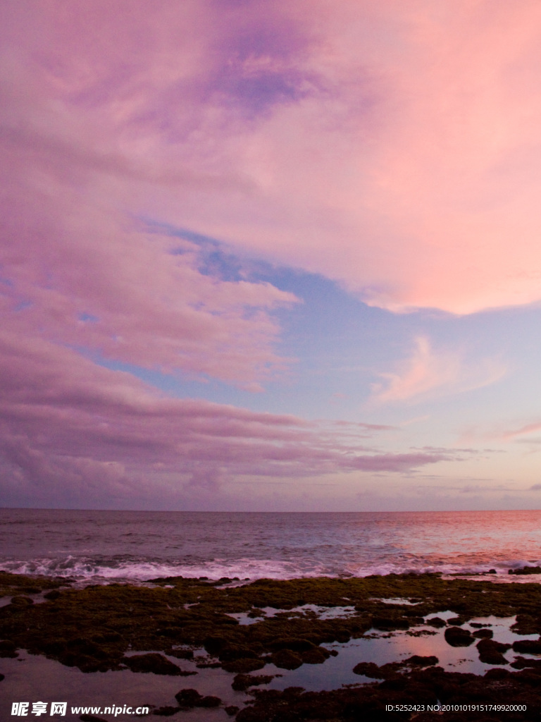 夕阳海景