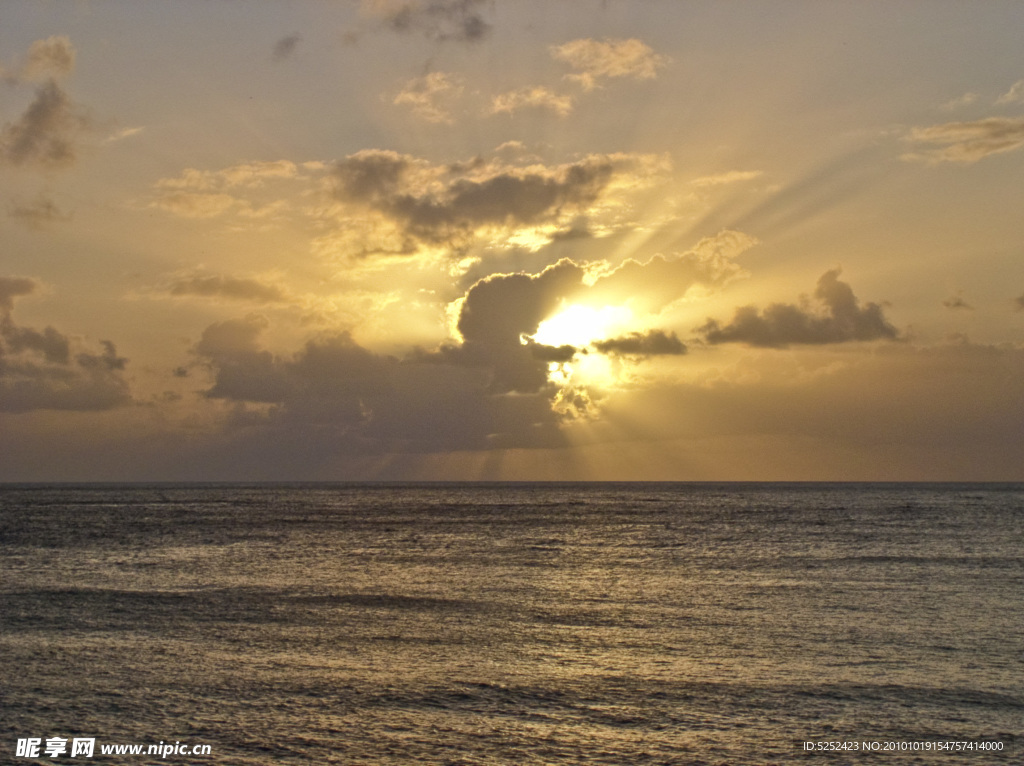 夕阳海景