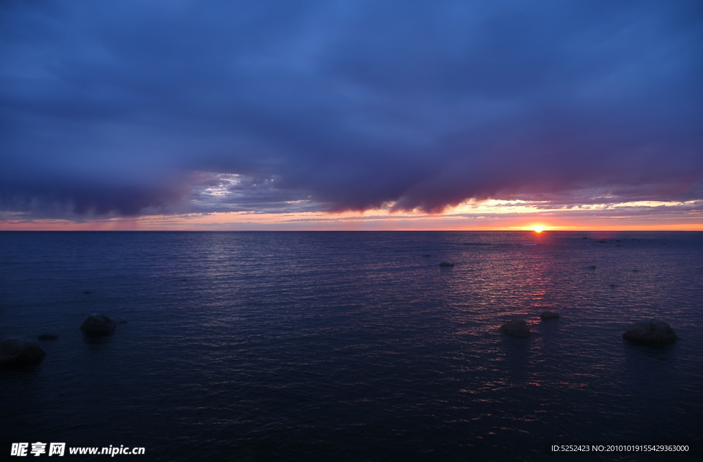 夕阳海景