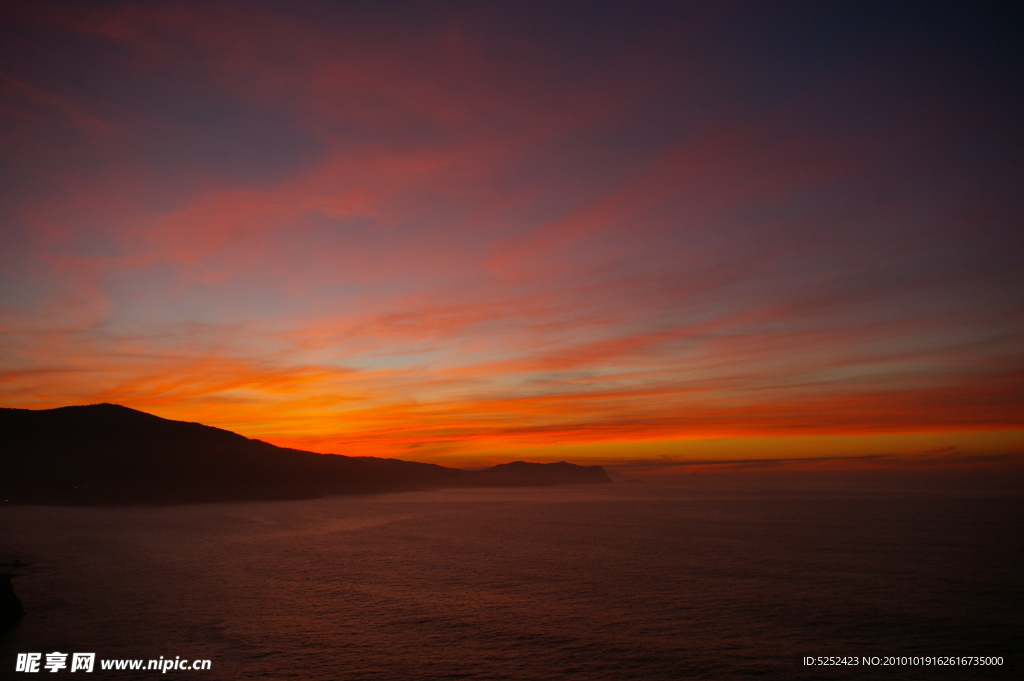 夕阳海景