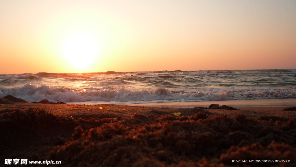 夕阳海景