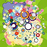 绿色时尚花纹