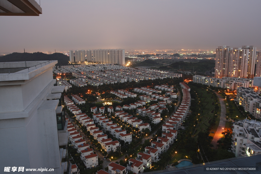 广州夜晚城市中心