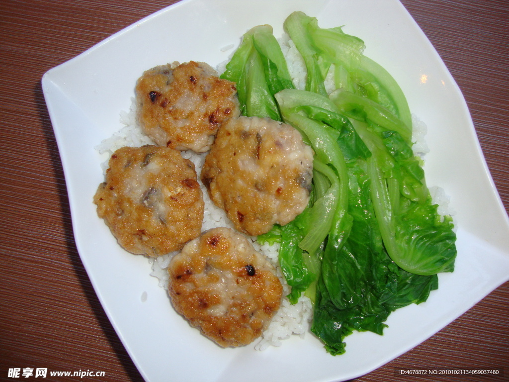 香煎莲藕鱼饼饭