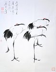 梁大年 国画 鹤