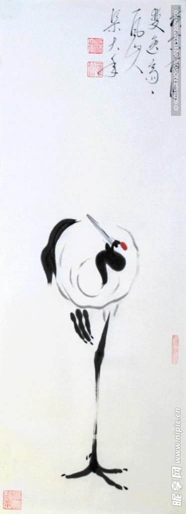 梁大年 国画 鹤