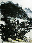 设色山水