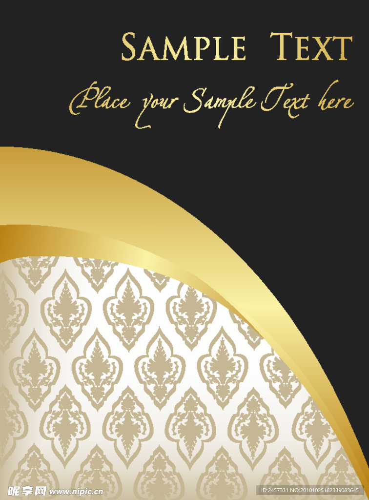 金色 欧式古典花纹 底纹 动感线条