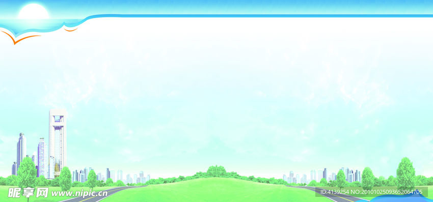 蓝色展板背景