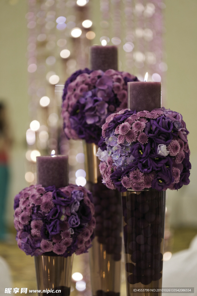 宴席花艺紫色