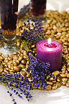 宴席花艺紫色蜡烛