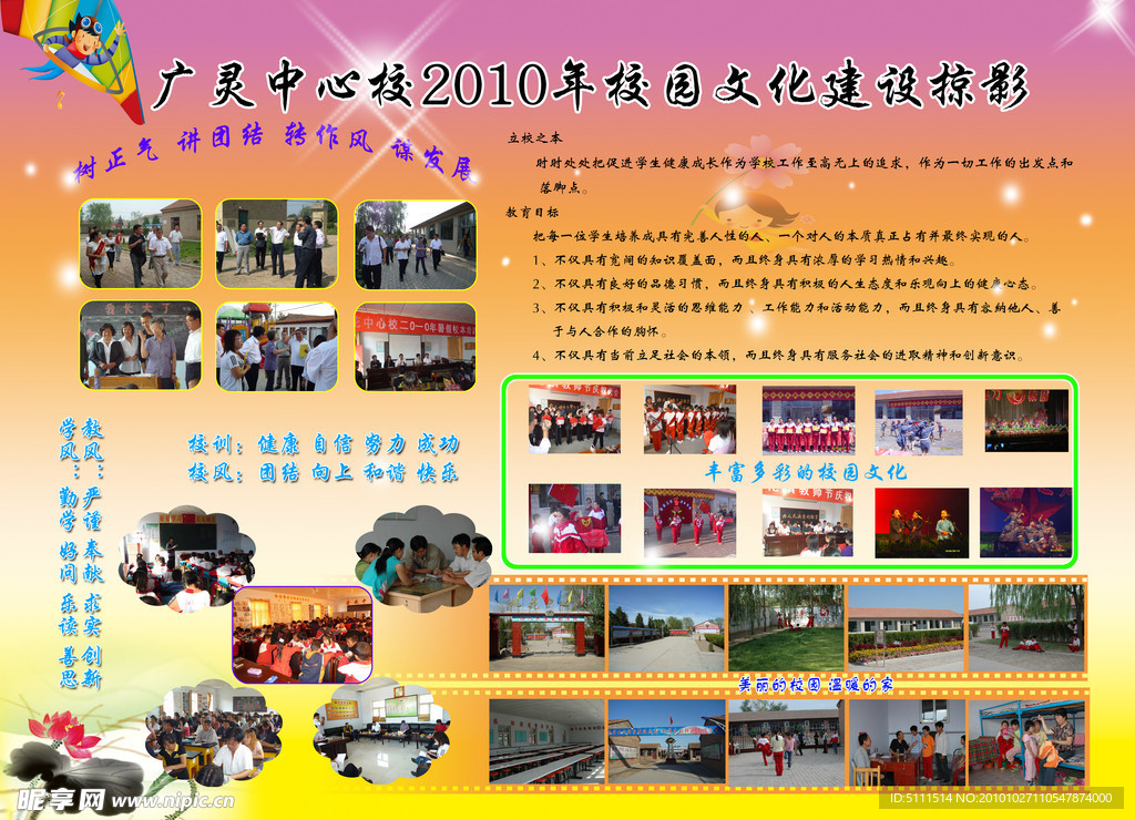 学校照片展板