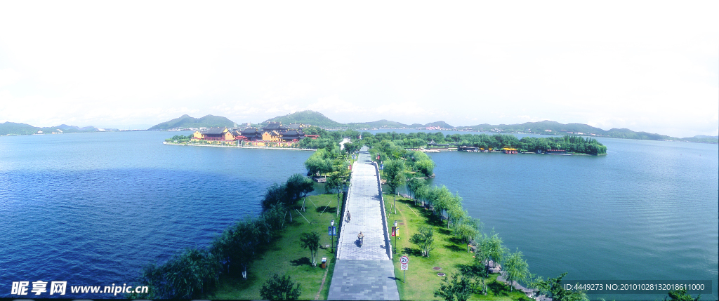 东钱湖 湖心堤东入口长条
