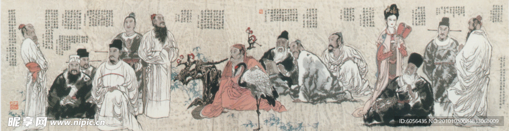 中国历代诗家图卷图