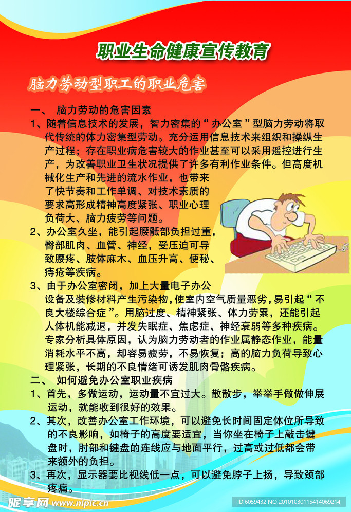 职业生命健康宣传教育挂图