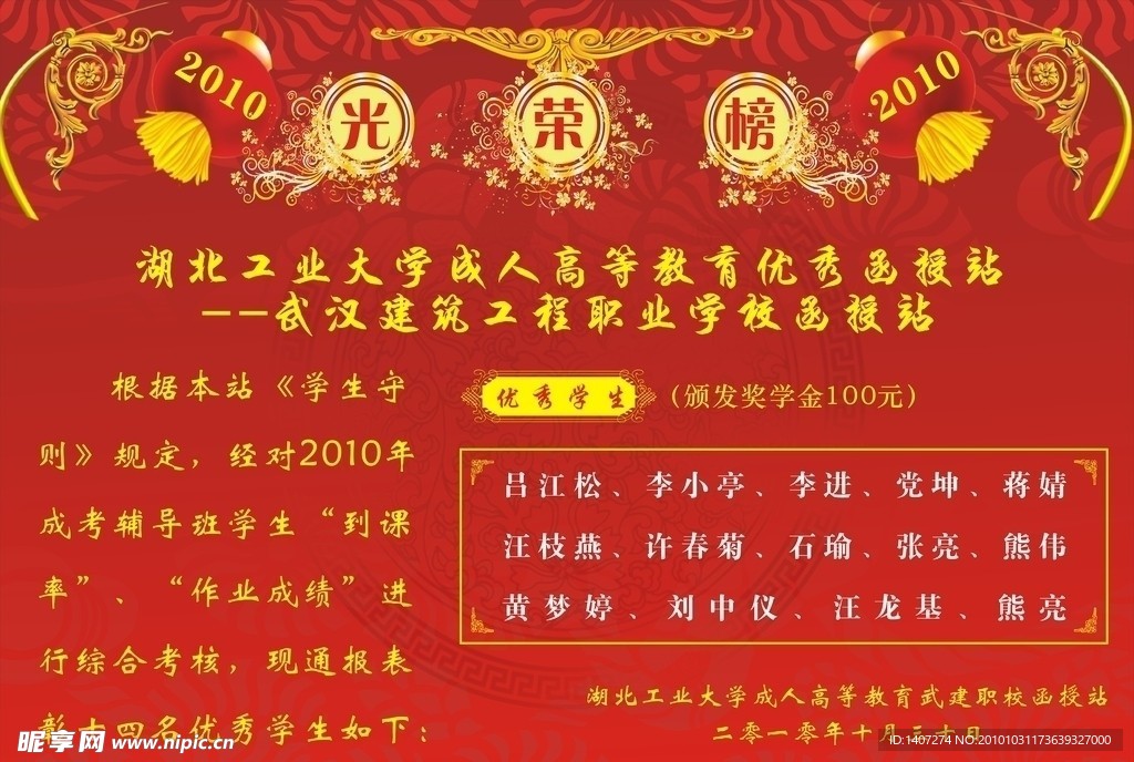 湖北工业大学光荣榜