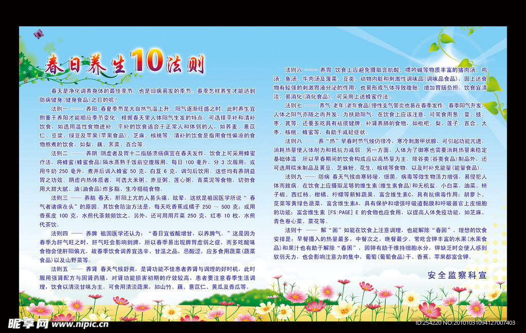 春季养生展板