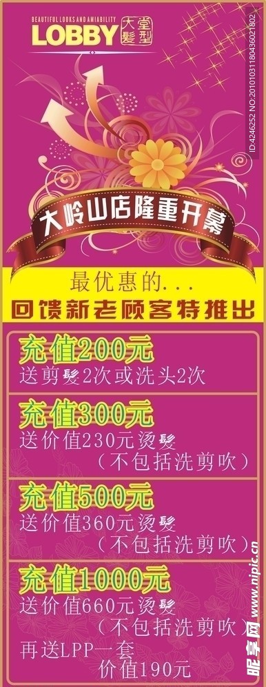 发型开业展板